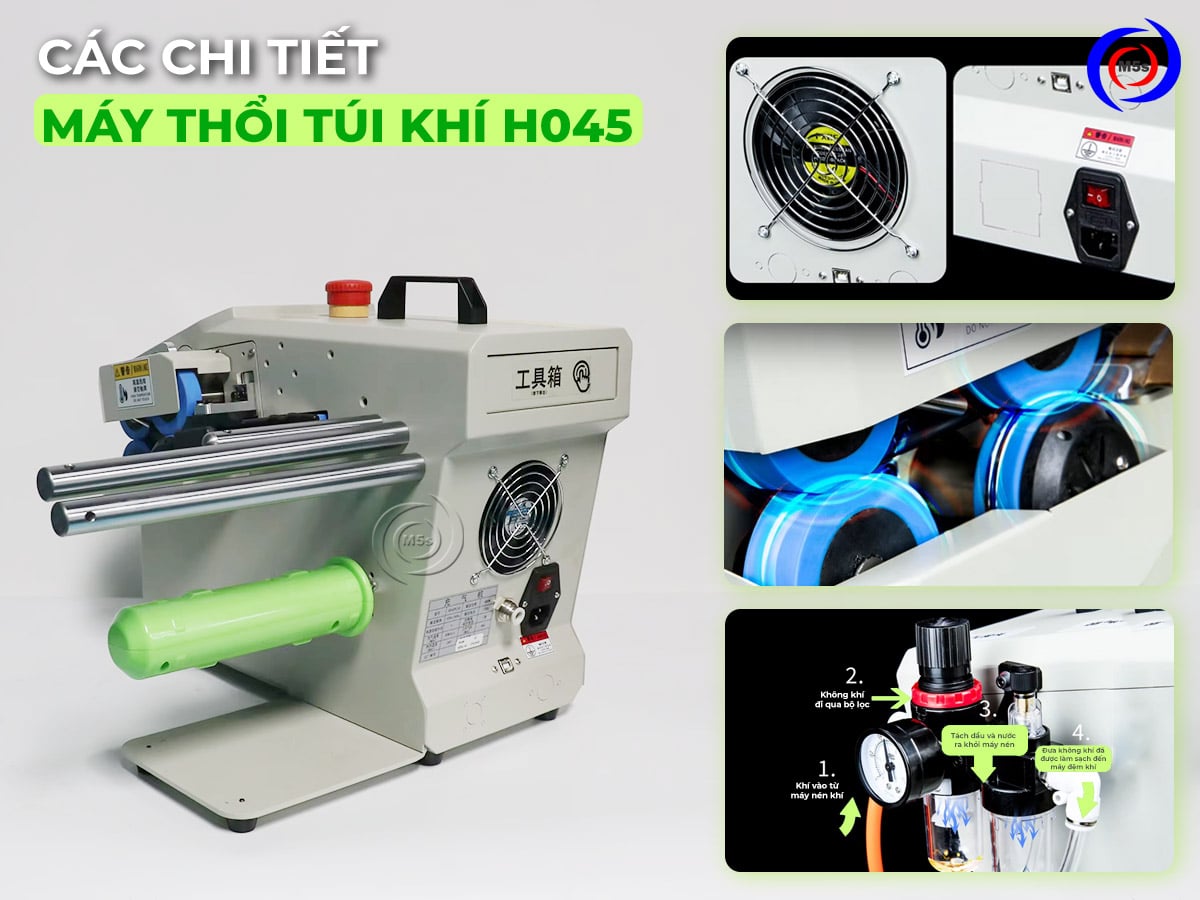 chi tiết các bộ phận của máy thổi túi khí H045 chi tiết các bộ phận của máy thổi túi khí H045