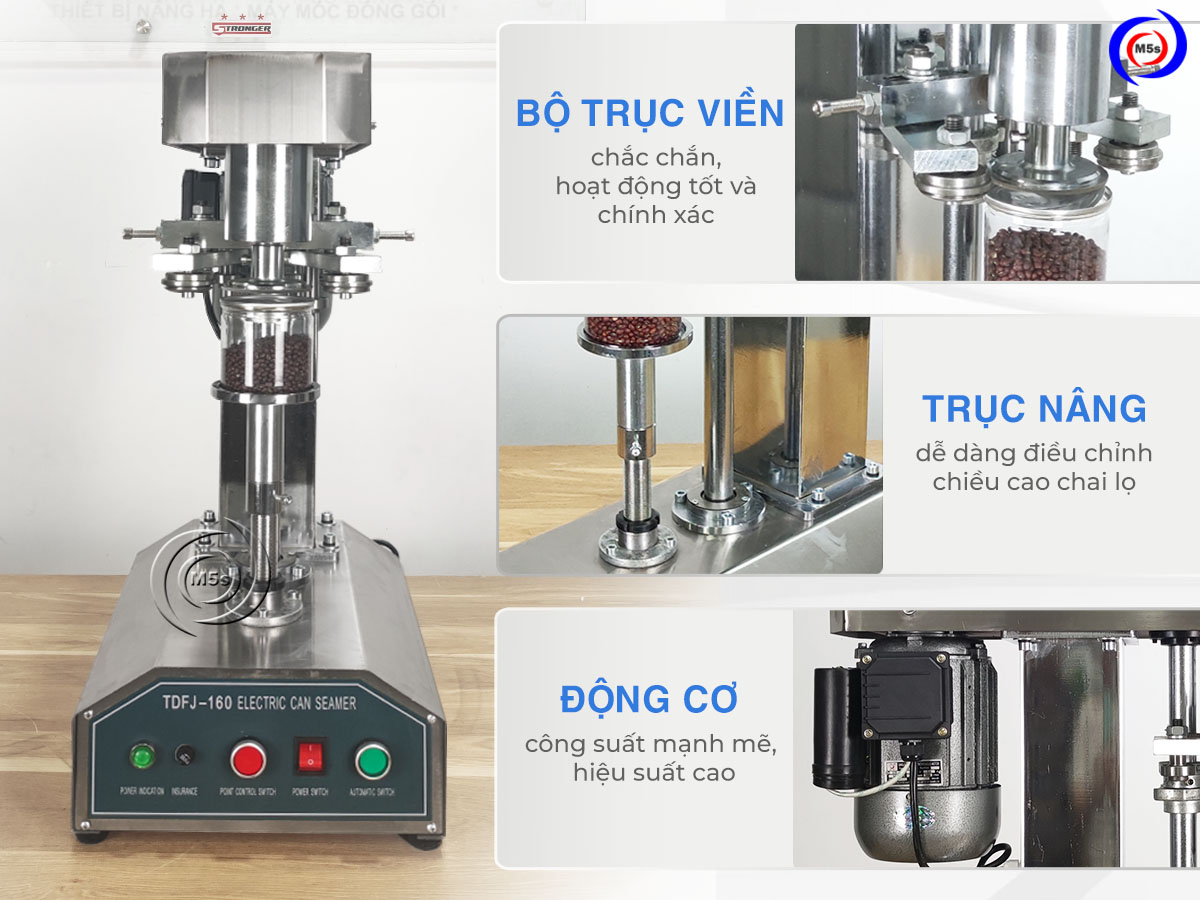 Máy viền mí lon bán tự động TDFJ-160 Máy viền mí lon bán tự động TDFJ-160