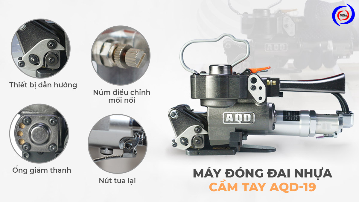 Máy đóng đai nhựa cầm tay AQD-19 Máy đóng đai nhựa cầm tay AQD-19