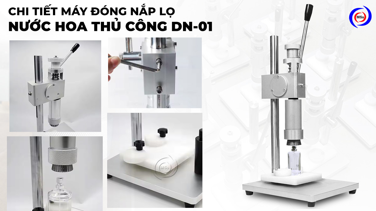chi tiết nổi bật máy dập nắp lọ nước hoa thủ công DN-01 chi tiết nổi bật máy dập nắp lọ nước hoa thủ công DN-01