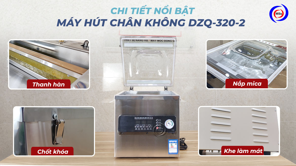 Máy hút chân không giò chả để bàn DZQ-320 Máy hút chân không giò chả để bàn DZQ-320