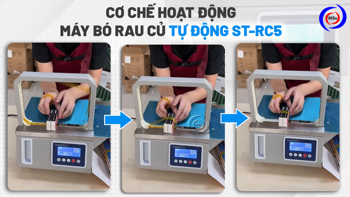 Cơ chế hoạt động của máy cột dây tự động ST-RC5 Cơ chế hoạt động của máy cột dây tự động ST-RC5