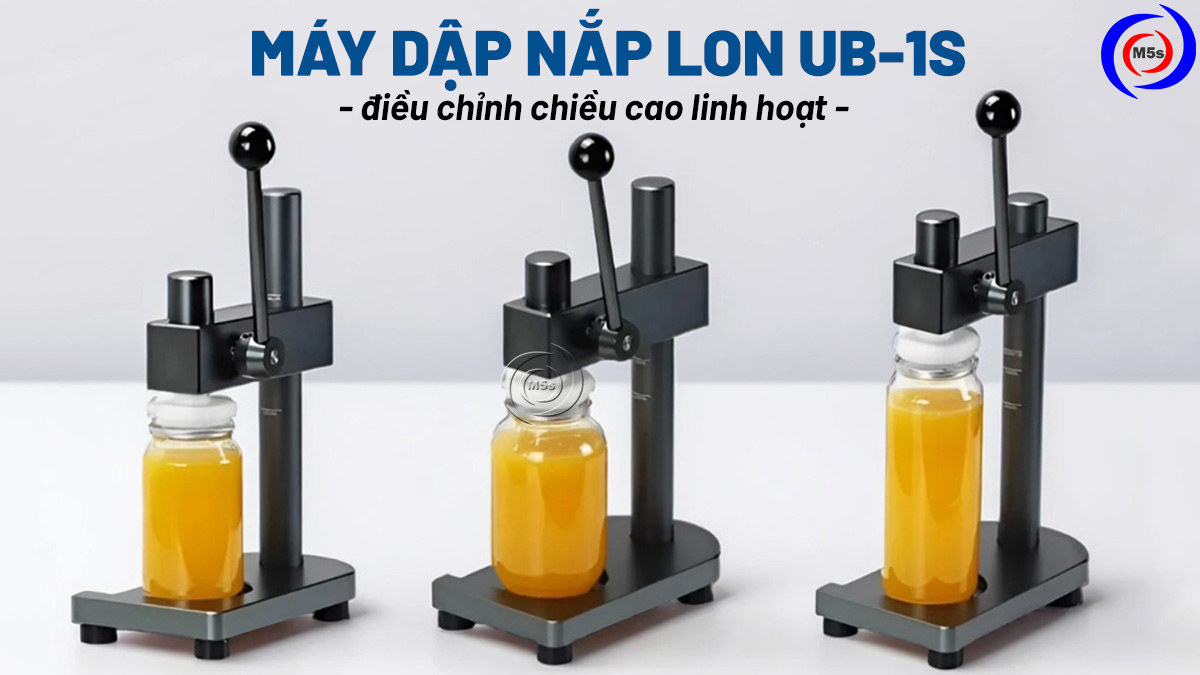 Máy dập nắp lon UB-1S điều chỉnh chiều cao linh hoạt Máy dập nắp lon UB-1S điều chỉnh chiều cao linh hoạt