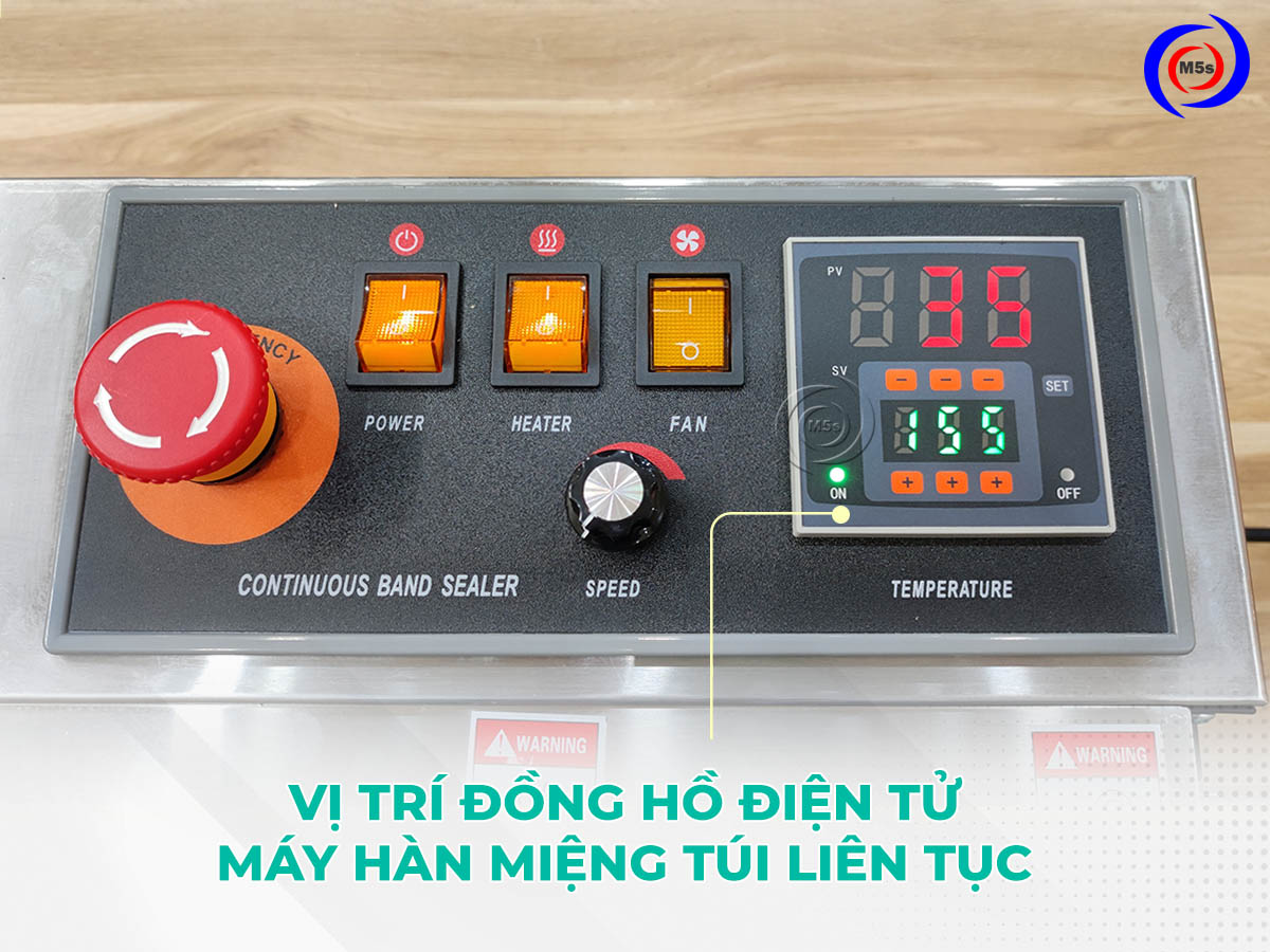 Đồng hồ gia nhiệt trên bảng điều khiển máy hàn túi Đồng hồ gia nhiệt trên bảng điều khiển máy hàn túi