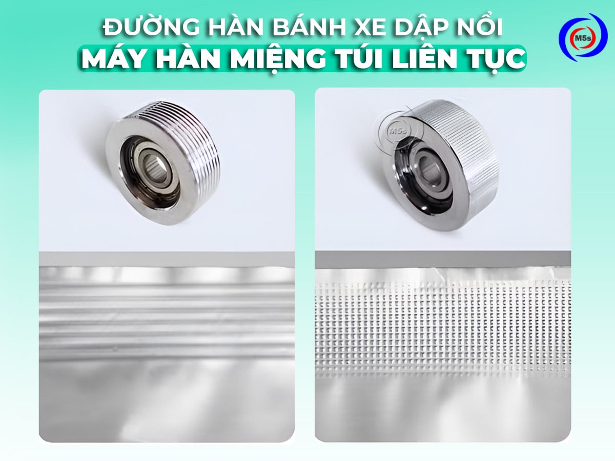 Bánh xe dập nổi vân sọc và vân caro của máy hàn túi Bánh xe dập nổi vân sọc và vân caro của máy hàn túi