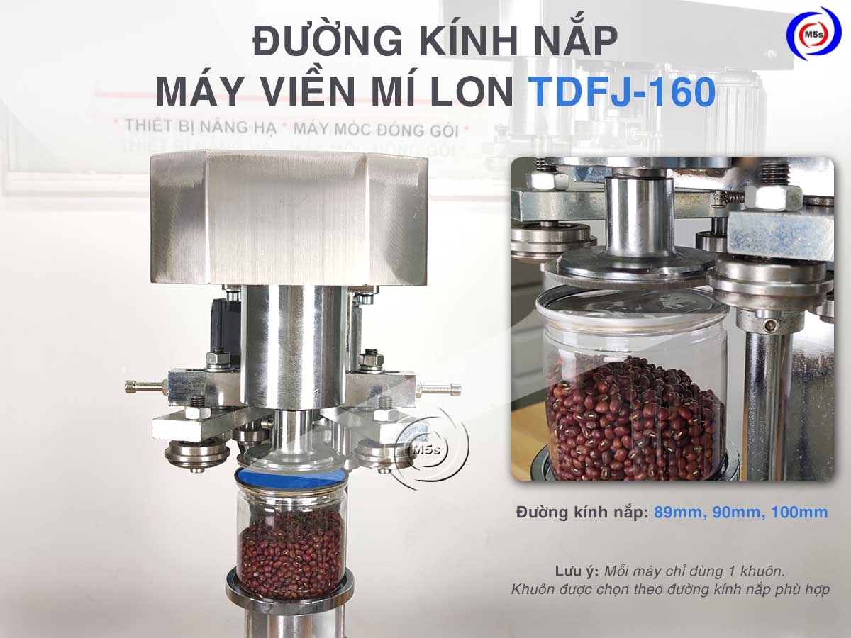 Đường kính của nắp máy viền mí lon TDFJ-160 Đường kính của nắp máy viền mí lon TDFJ-160