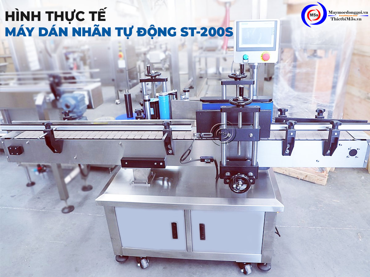 Máy dán nhãn chai tròn tự động ST-200S Máy dán nhãn chai tròn tự động ST-200S