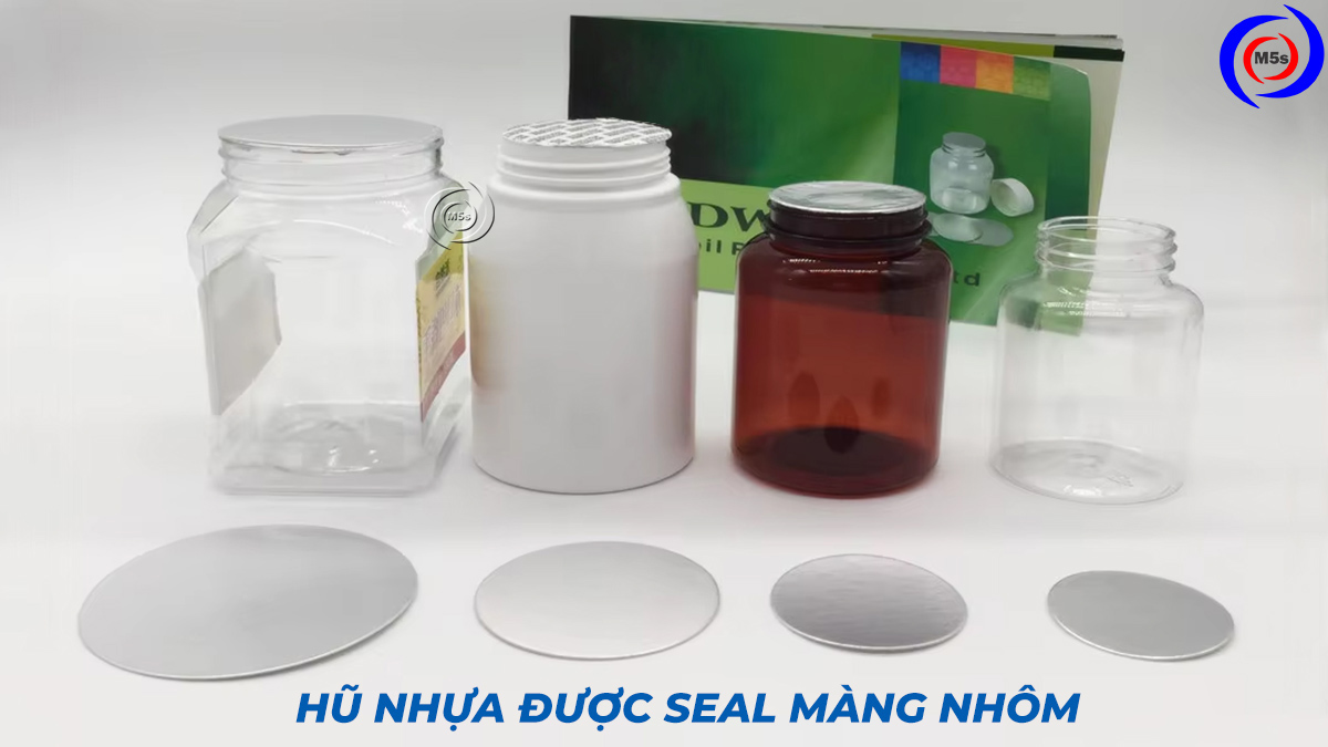 Hũ nhựa được seal màng nhôm Hũ nhựa được seal màng nhôm