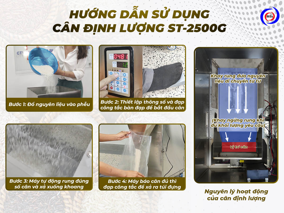 Sử dụng máy cân định lượng 2500g Stronger Sử dụng máy cân định lượng 2500g Stronger