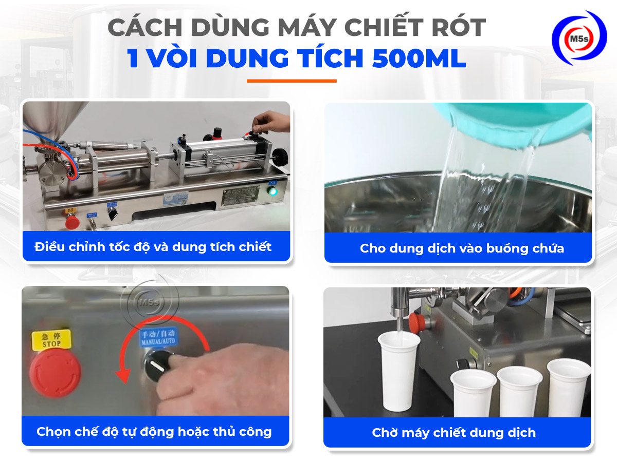Cách sử dụng máy chiết rót 1 vòi 500ml CR1 Cách sử dụng máy chiết rót 1 vòi 500ml CR1