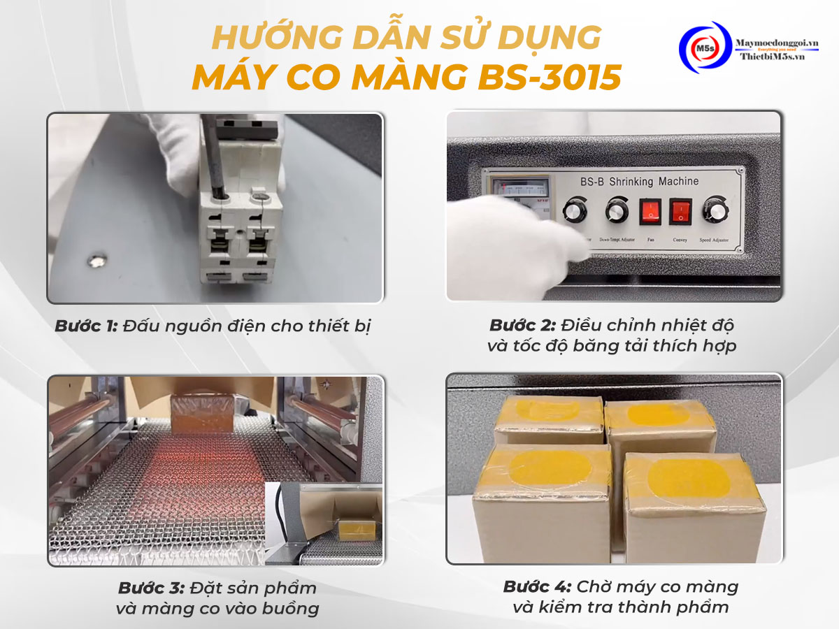 Hướng dẫn sử dụng máy bọc màng co BS-3015 Hướng dẫn sử dụng máy bọc màng co BS-3015