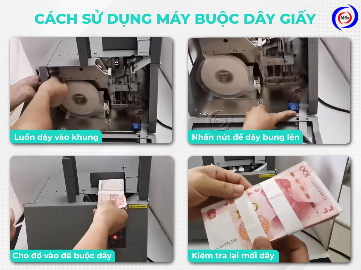 Cách sử dụng máy buộc dây giấy chi tiết Cách sử dụng máy buộc dây giấy chi tiết
