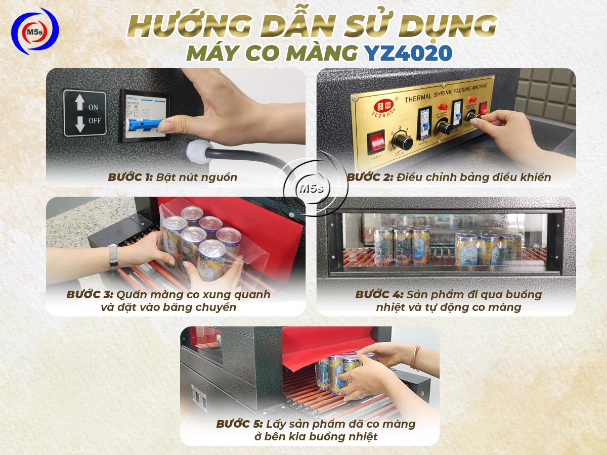 Hướng dẫn sử dụng máy co màng YZ-4020 Hướng dẫn sử dụng máy co màng YZ-4020