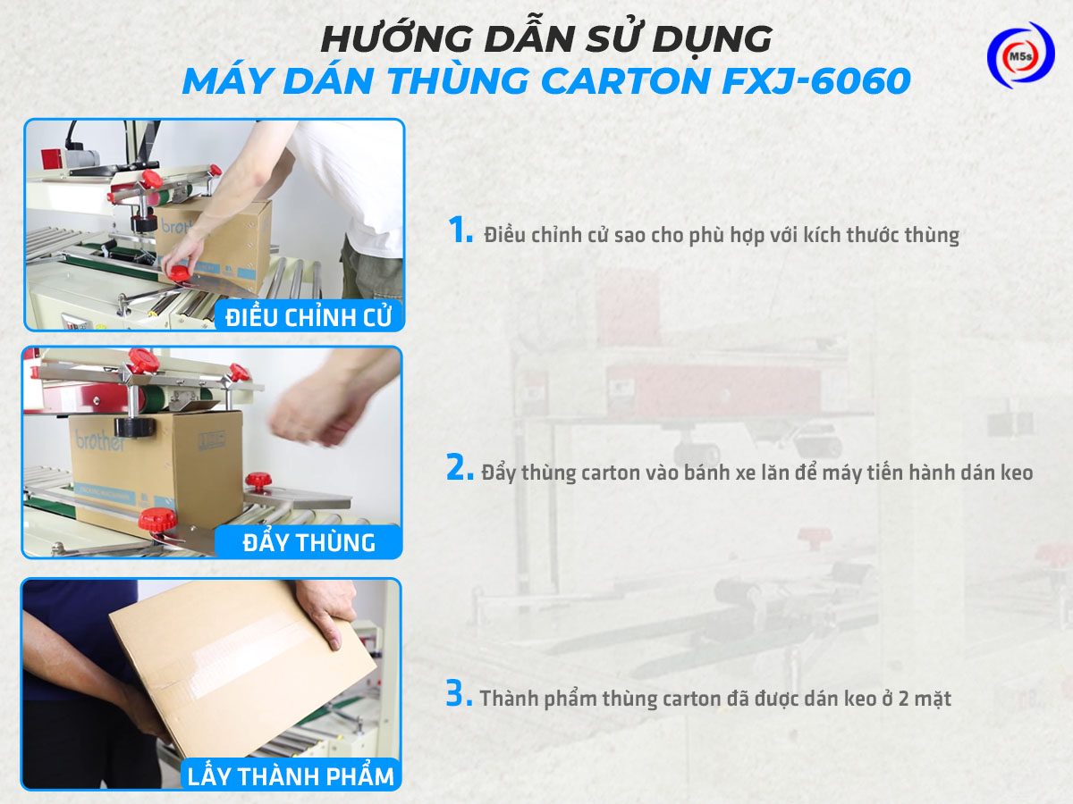 Hướng dẫn sử dụng máy dán thùng carton FXJ-6060 Hướng dẫn sử dụng máy dán thùng carton FXJ-6060