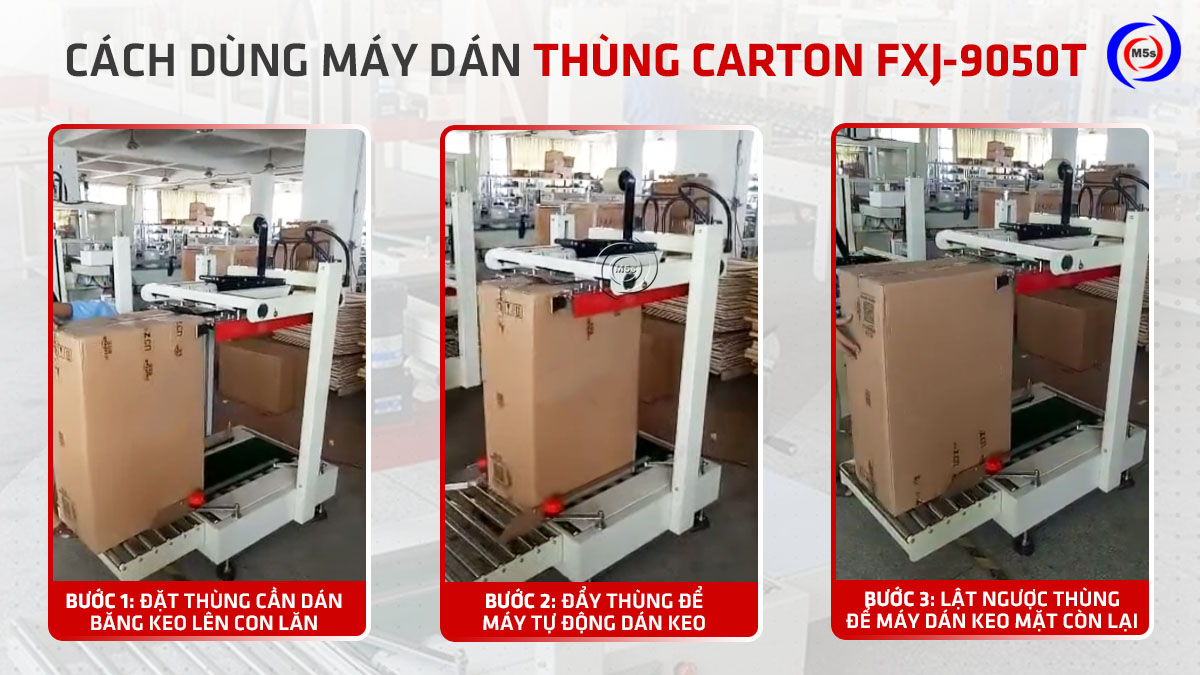 Cách sử dụng máy dán thùng carton FXJ-9050T Cách sử dụng máy dán thùng carton FXJ-9050T