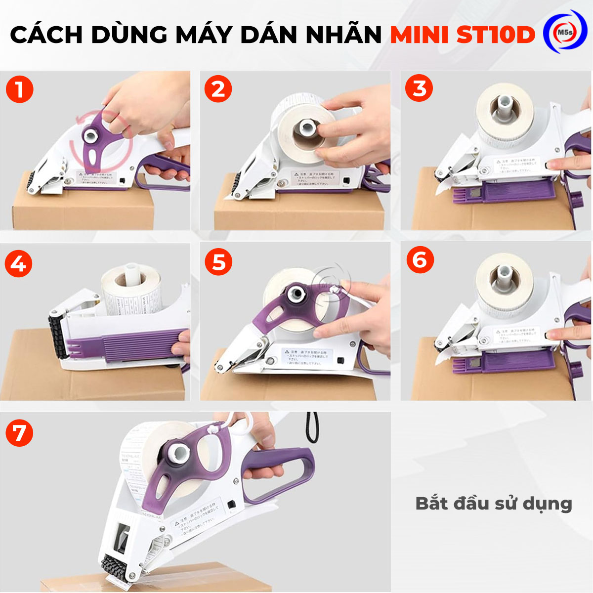 Cách dùng máy dán nhãn cầm tay mini ST10D Cách dùng máy dán nhãn cầm tay mini ST10D