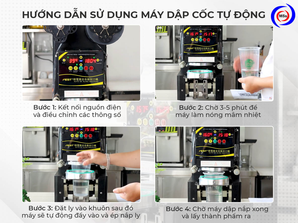 Hướng dẫn sử dụng máy dập ép miệng cốc FEST RC 95 Hướng dẫn sử dụng máy dập ép miệng cốc FEST RC 95