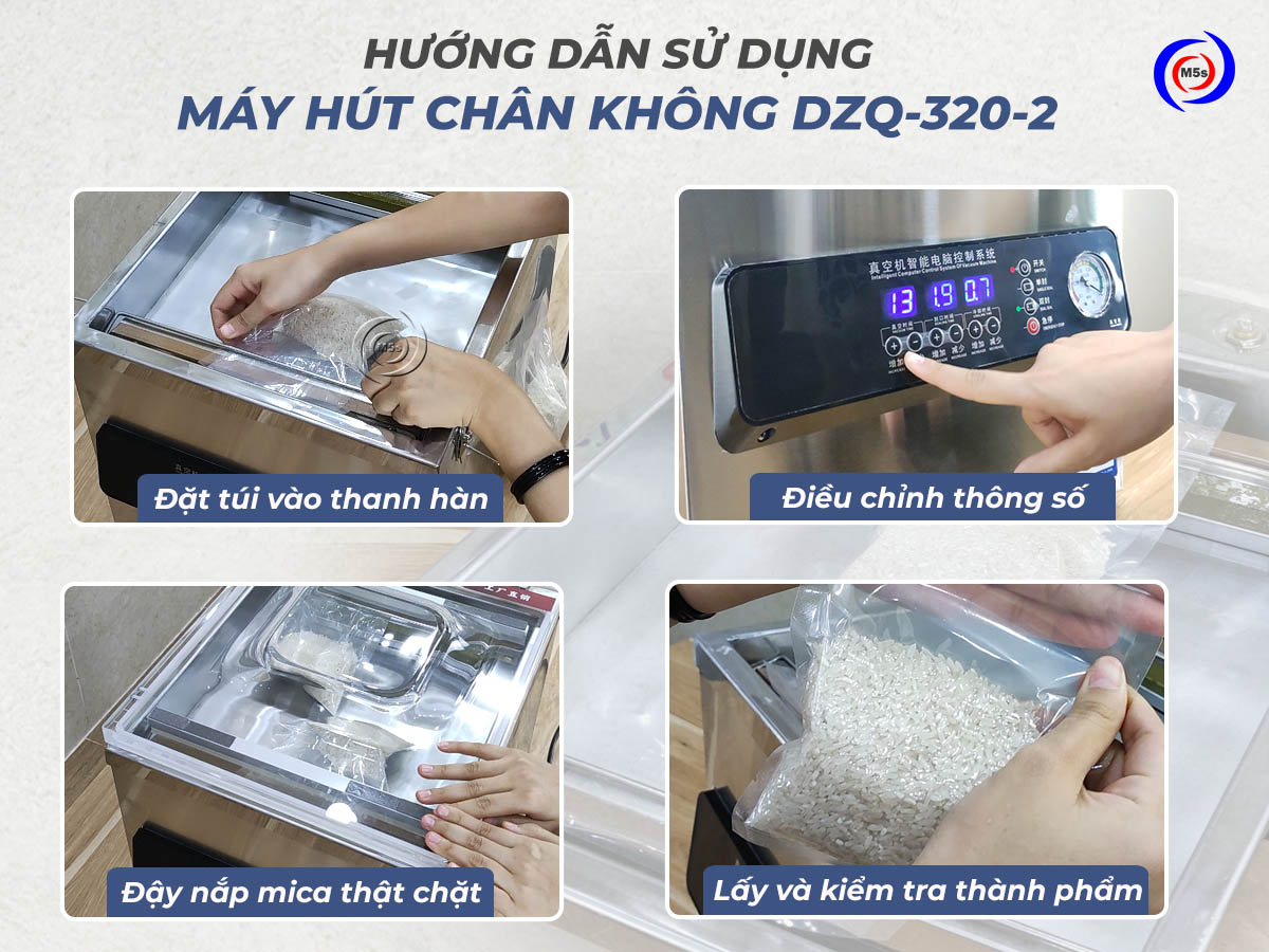 Cách sử dụng máy hút chân không công nghiệp DZQ-320 Cách sử dụng máy hút chân không công nghiệp DZQ-320