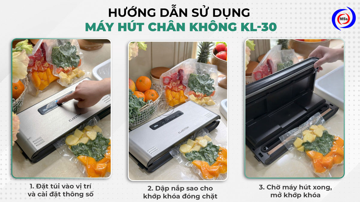 Hướng dẫn sử dụng máy hút chân không Klarstein KL-30 Hướng dẫn sử dụng máy hút chân không Klarstein KL-30