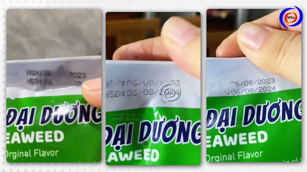 Mực in date bị nhòe mờ Mực in date bị nhòe mờ