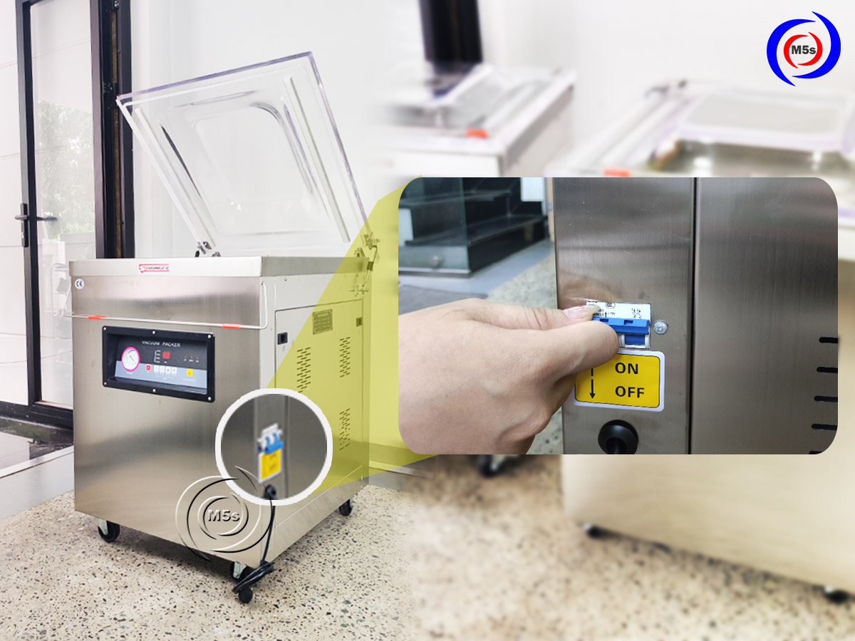 Vị trí nút nguồn máy hút chân không Vị trí nút nguồn máy hút chân không