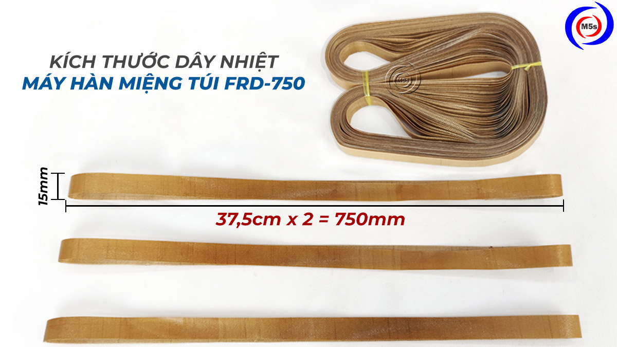 Kích thước dây nhiệt máy hàn miệng túi FRD-750 Kích thước dây nhiệt máy hàn miệng túi FRD-750