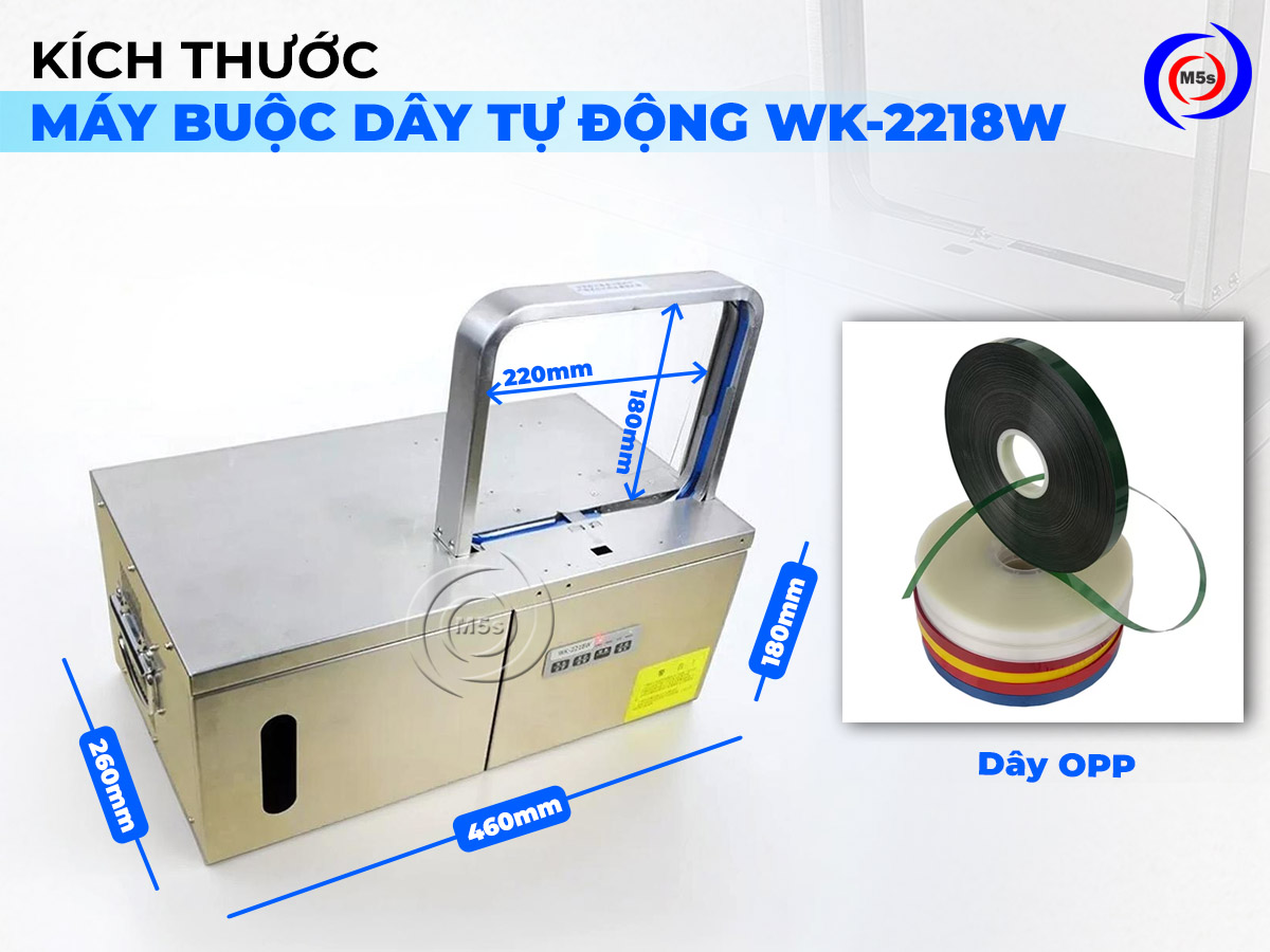 Kích thước máy buộc dây tự động WK-2218W Kích thước máy buộc dây tự động WK-2218W