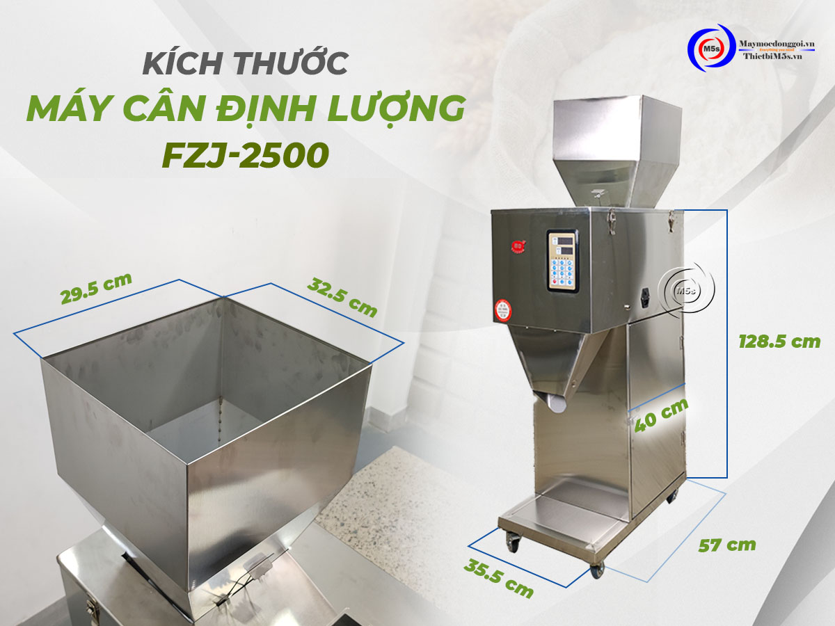 Kích thước máy cân định lượng FZJ-2500g Kích thước máy cân định lượng FZJ-2500g