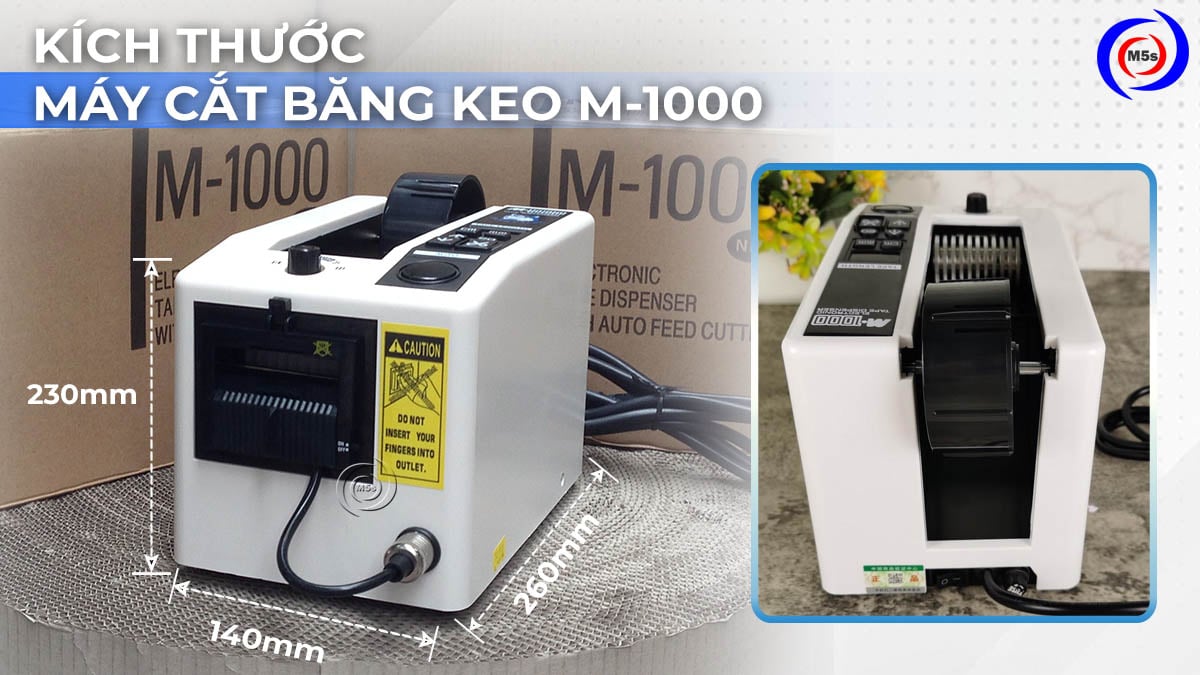 kích thước máy cắt băng keo M-1000 kích thước máy cắt băng keo M-1000