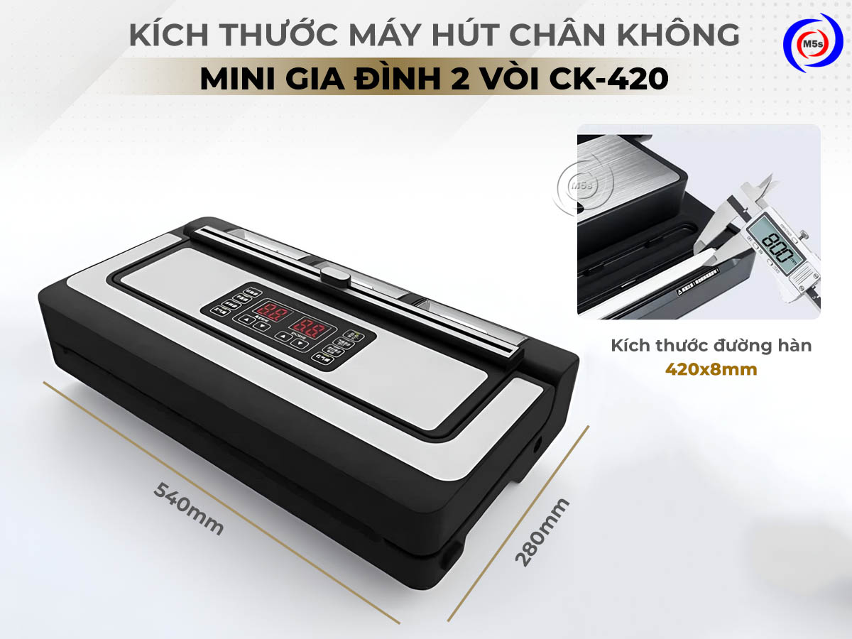 Kích thước máy hút chân không thực phẩm 2 vòi Kích thước máy hút chân không thực phẩm 2 vòi