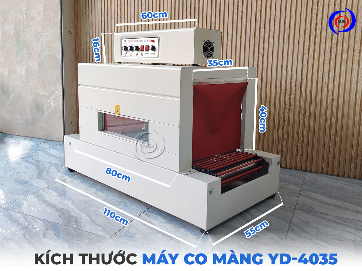 Kích thước máy bọc rút màng co YD-4035 Kích thước máy bọc rút màng co YD-4035