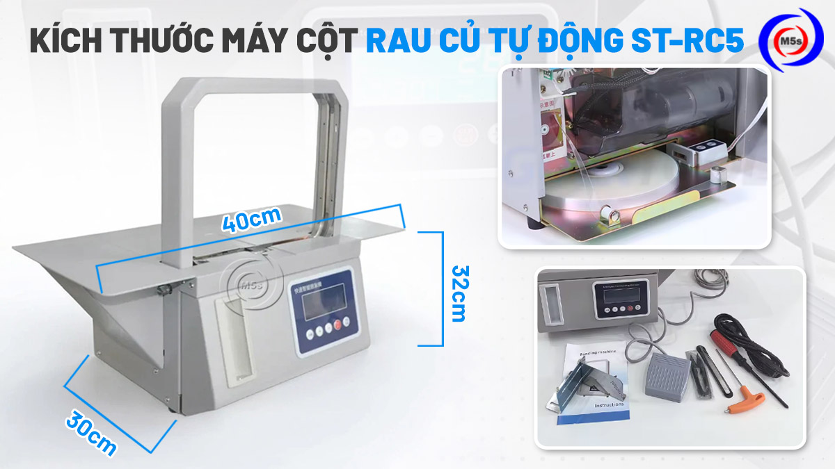 Kích thước máy cột rau củ tự động ST-RC5 Kích thước máy cột rau củ tự động ST-RC5