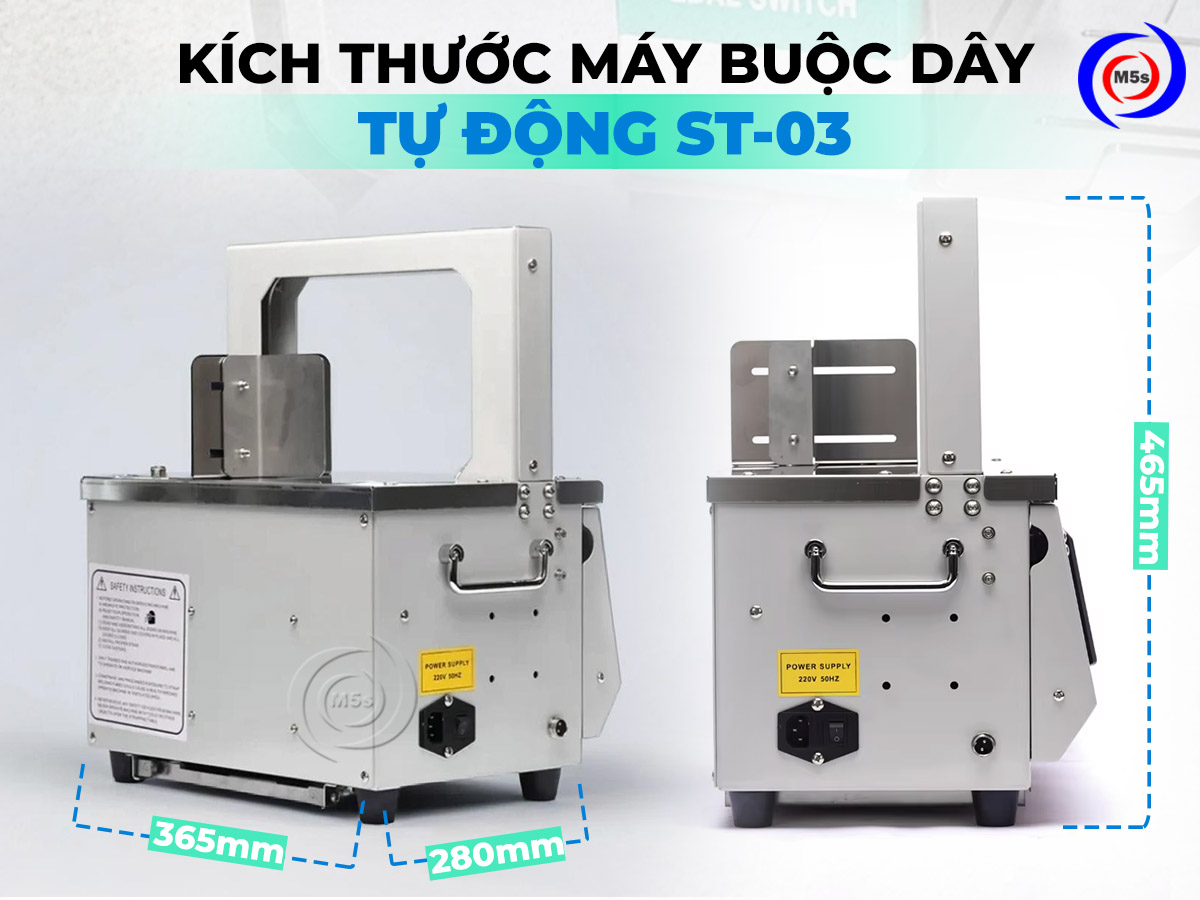 Kích thước máy buộc rau củ tự động ST-03 Kích thước máy buộc rau củ tự động ST-03