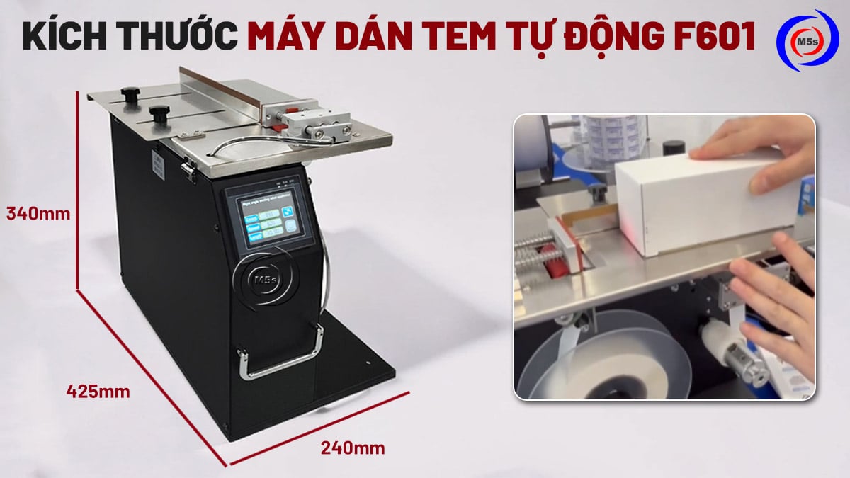 kích thước máy dán nhãn niêm phong F601 kích thước máy dán nhãn niêm phong F601