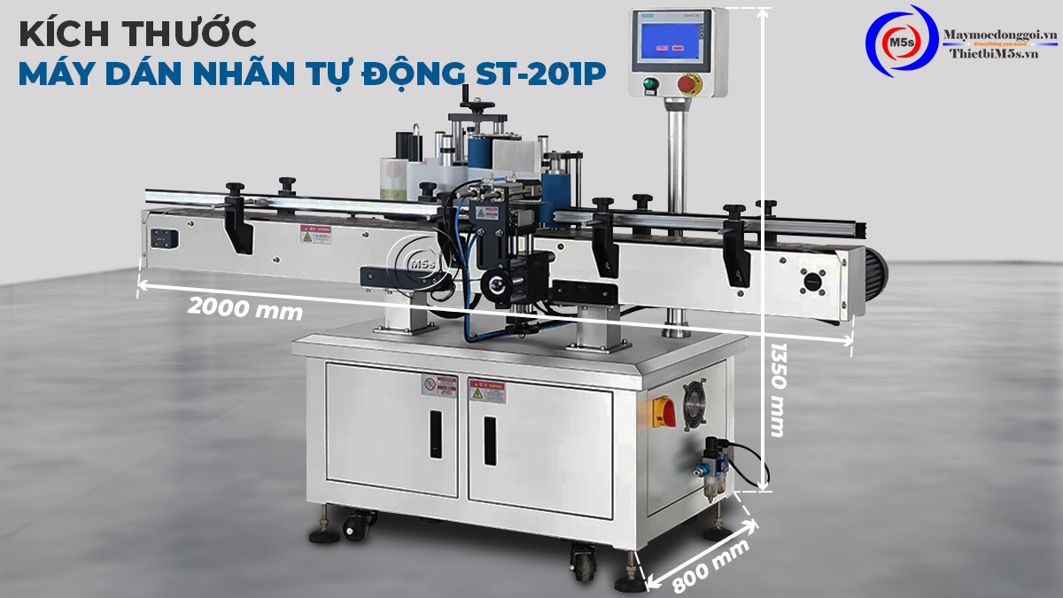 Kích thước máy dán nhãn tự động ST-201P Kích thước máy dán nhãn tự động ST-201P