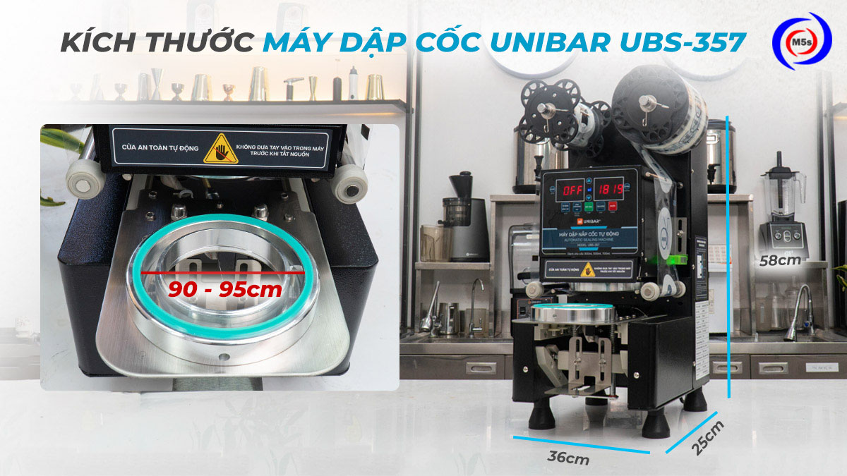 Máy dập nắp cốc tự động Unibar UBS-357 Máy dập nắp cốc tự động Unibar UBS-357