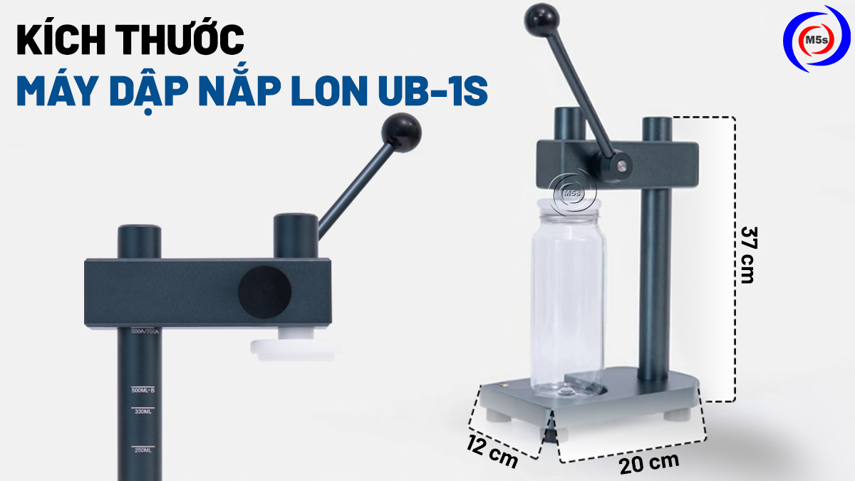 Kích thước máy dập nắp lon ub-1s Kích thước máy dập nắp lon ub-1s