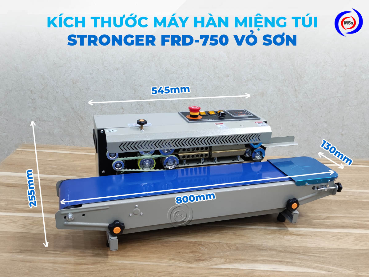 Kích thước máy hàn miệng túi Stronger FRD-750 Kích thước máy hàn miệng túi Stronger FRD-750