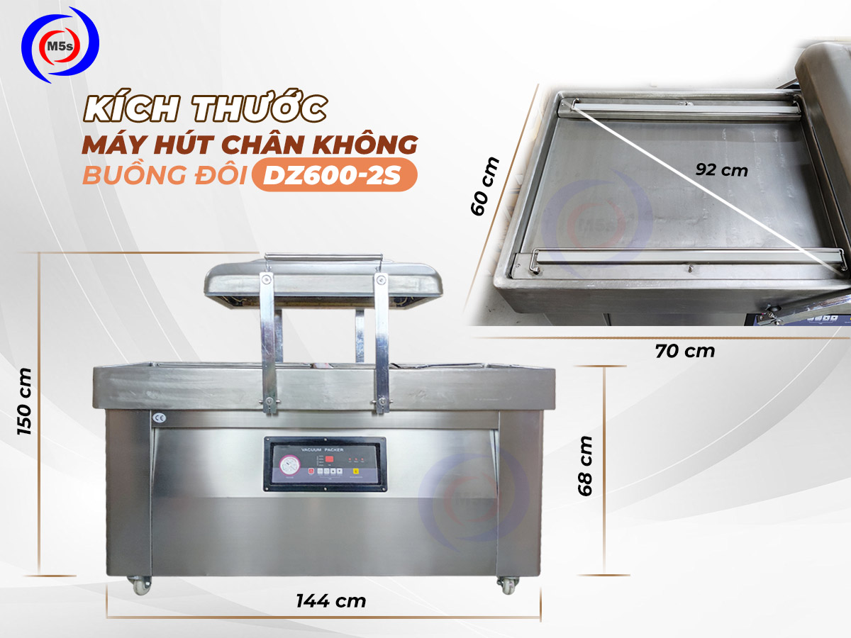 Kích thước máy hút chân không DZ600-2S Kích thước máy hút chân không DZ600-2S