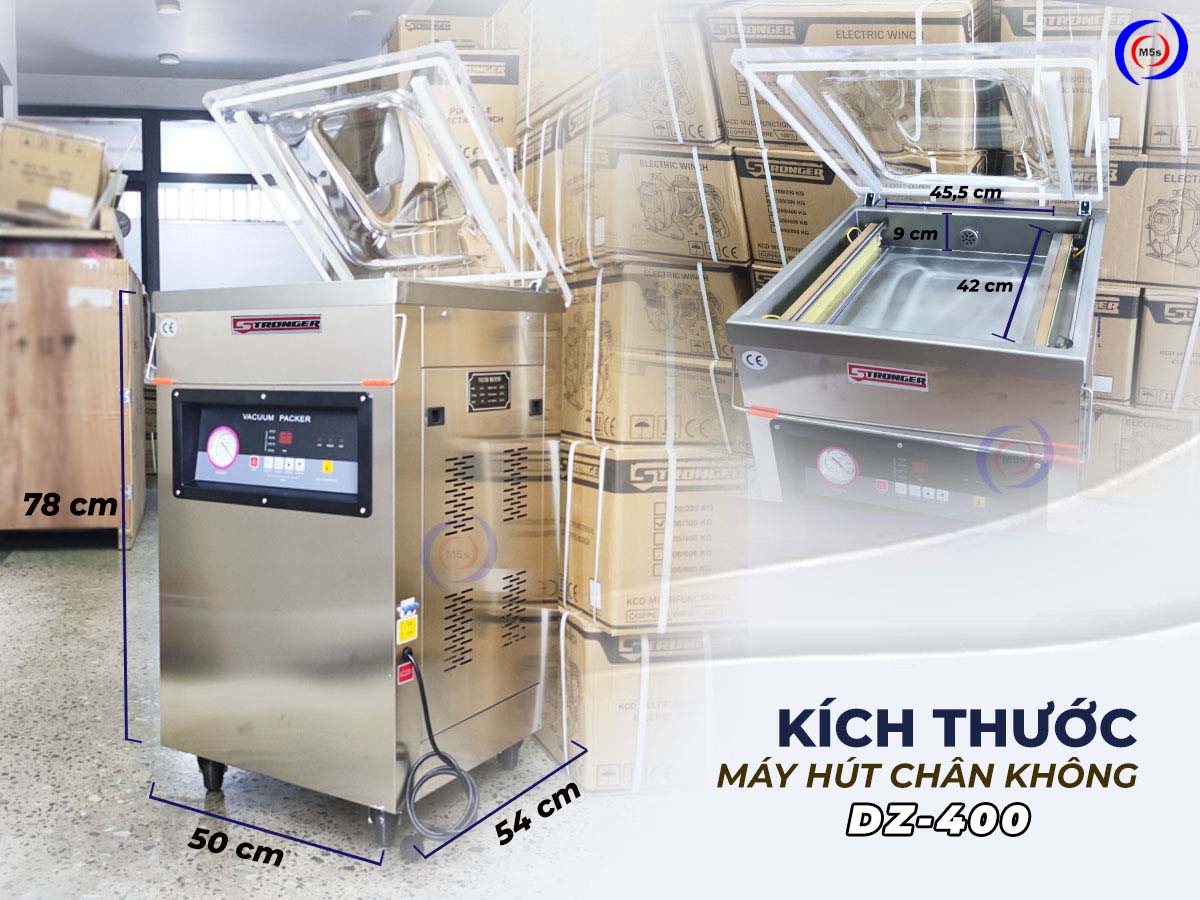 Kích thước máy hút túi chân không dz-400 Kích thước máy hút túi chân không dz-400