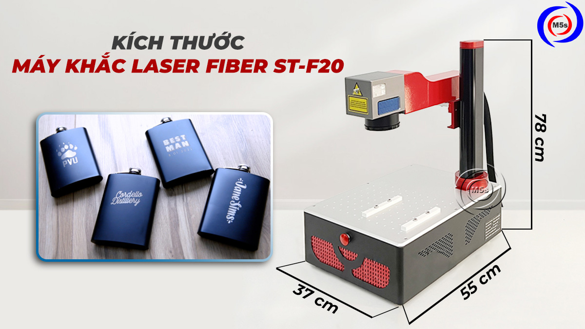 Kích thước máy khắc laser mini Fiber ST-F20 Kích thước máy khắc laser mini Fiber ST-F20
