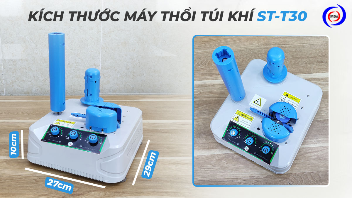 Kích thước máy thổi túi khí ST-T30 Kích thước máy thổi túi khí ST-T30