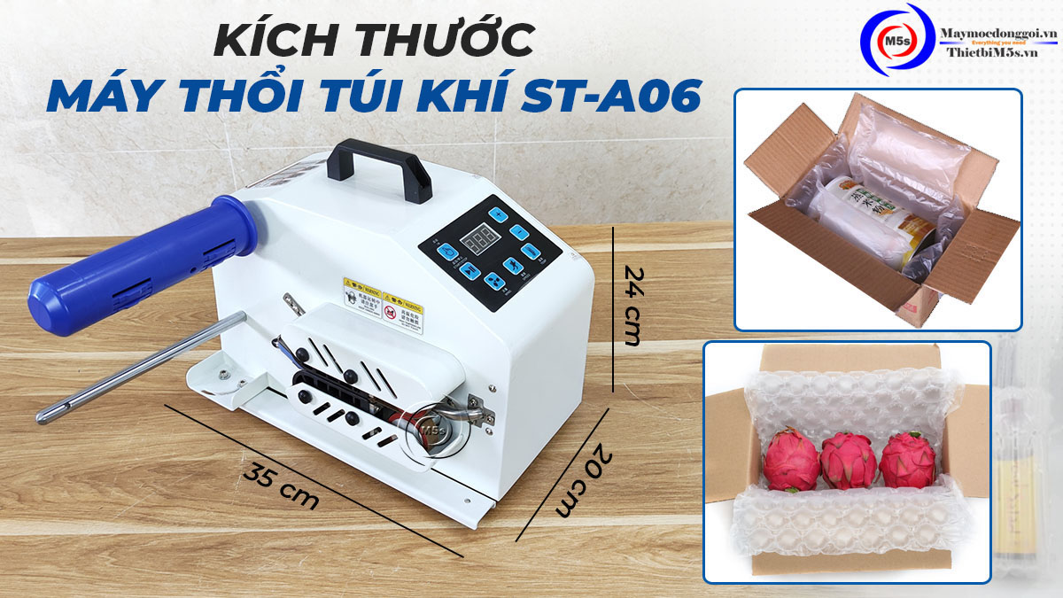 Kích thước máy thổi túi khí ST-A06 Kích thước máy thổi túi khí ST-A06
