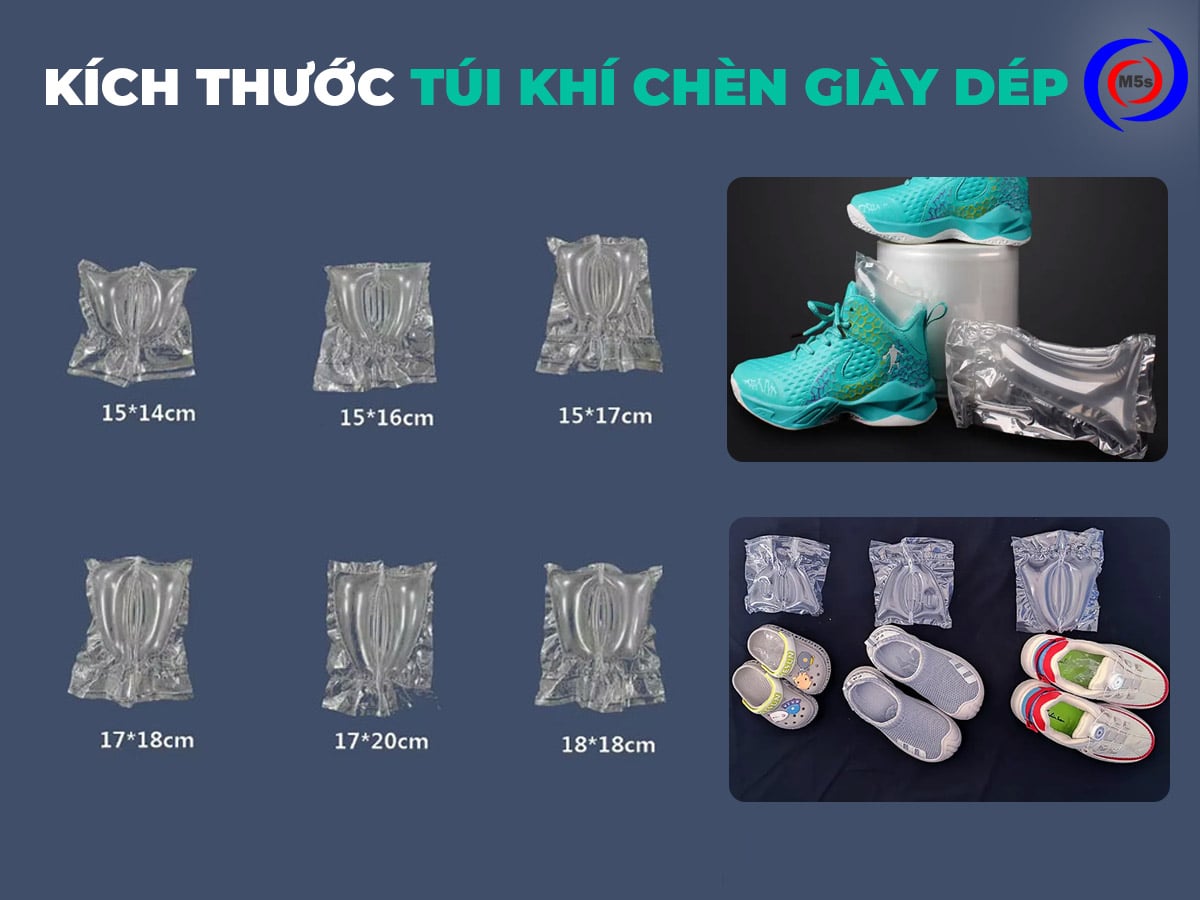 Kích thước túi đệm khí chèn giày dép A1 Kích thước túi đệm khí chèn giày dép A1