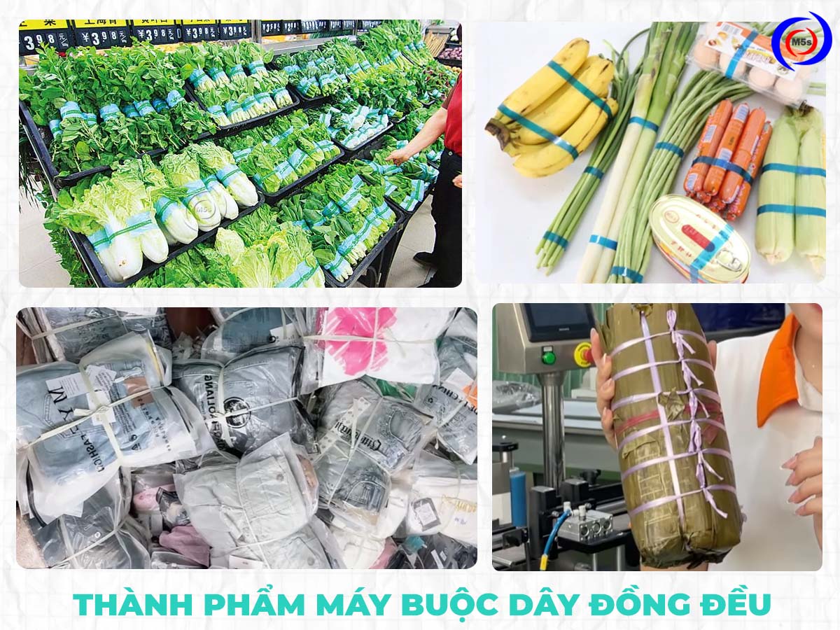 Sản phậm được cột bằng máy buộc dây Sản phậm được cột bằng máy buộc dây