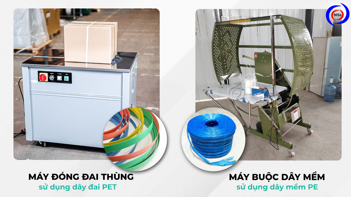 Loại dây sử dụng cho máy buộc dây mềm PE và máy đóng đai thùng Loại dây sử dụng cho máy buộc dây mềm PE và máy đóng đai thùng