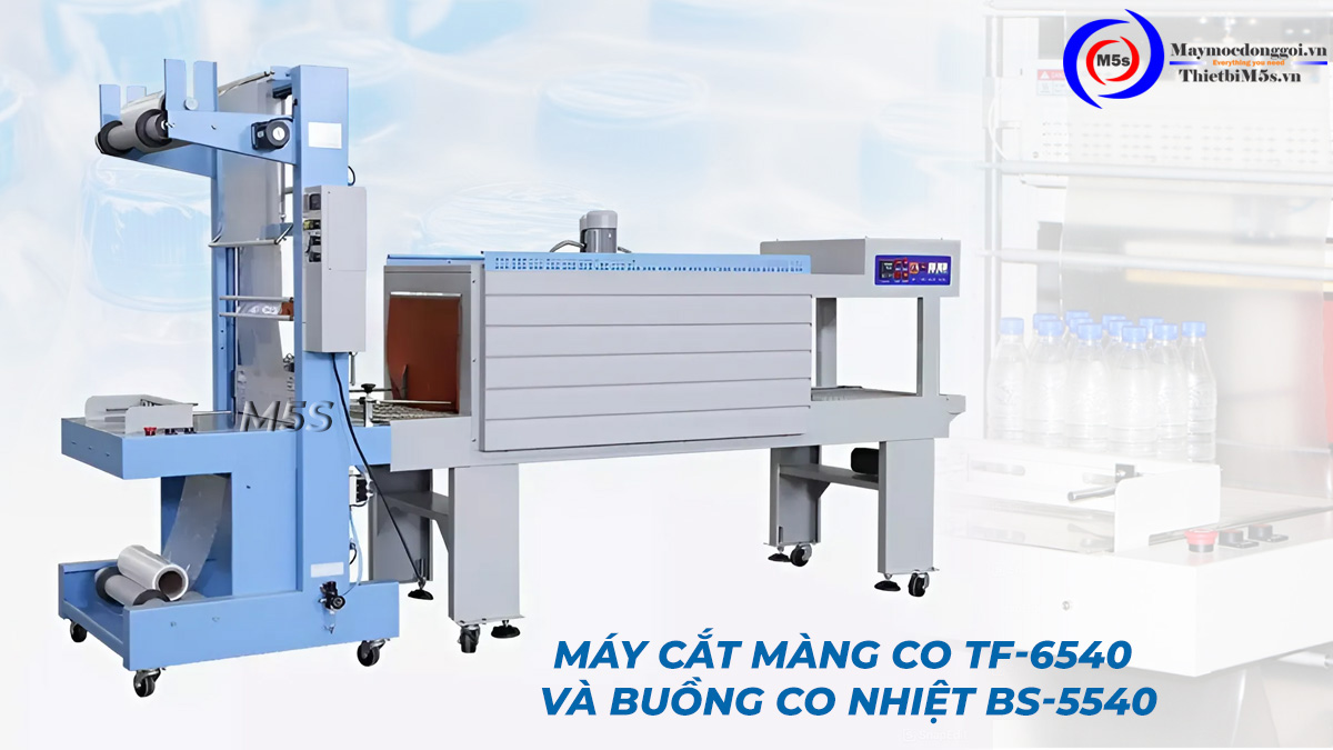 máy cắt màng co TF6540 và buồng co nhiệt BS554 máy cắt màng co TF6540 và buồng co nhiệt BS554