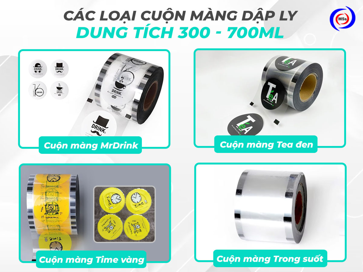 Các loại cuộn màng dập ly đang phân phối tại M5s Các loại cuộn màng dập ly đang phân phối tại M5s