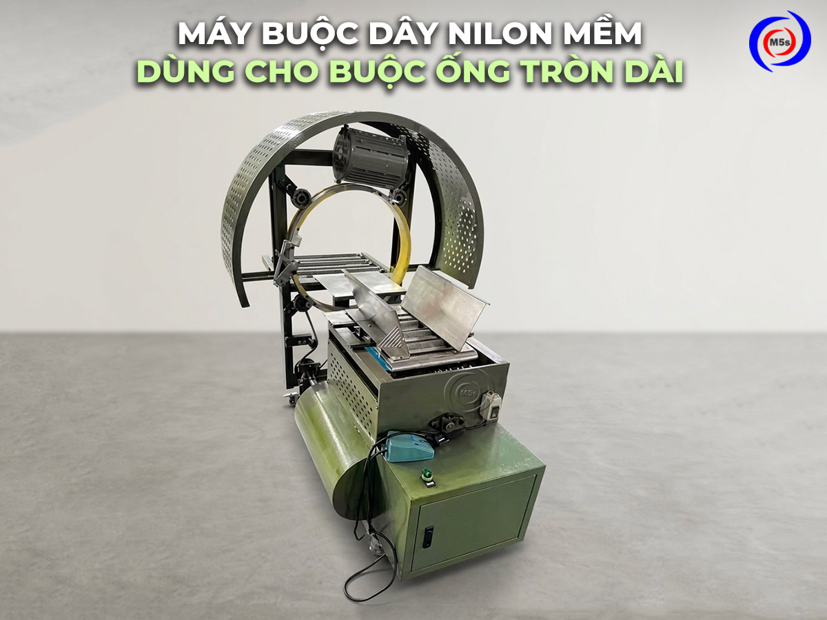 Máy buộc dây PE, nilon mềm dùng cho buộc ống tròn dài Máy buộc dây PE, nilon mềm dùng cho buộc ống tròn dài