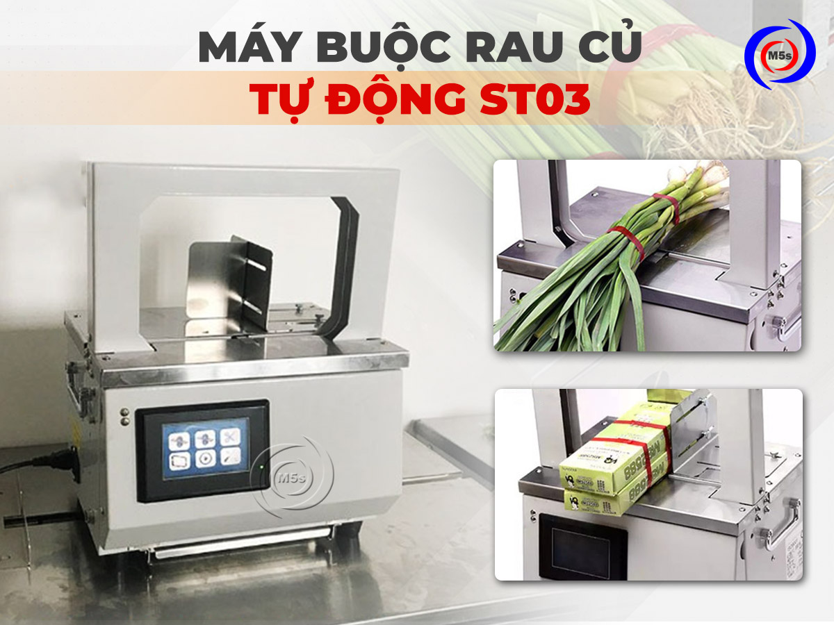 Máy buộc rau củ tự động ST03  Máy buộc rau củ tự động ST03
